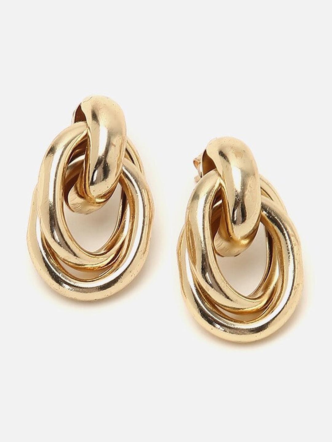 

FOREVER 21 Gold-Plated Contemporary Studs Earrings