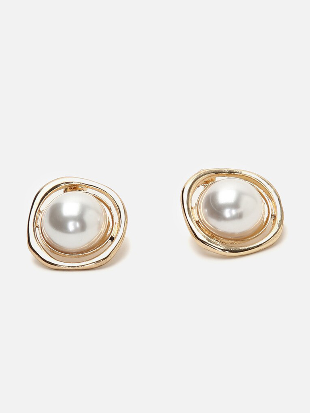 

FOREVER 21 Gold-Plated Contemporary Studs Earrings