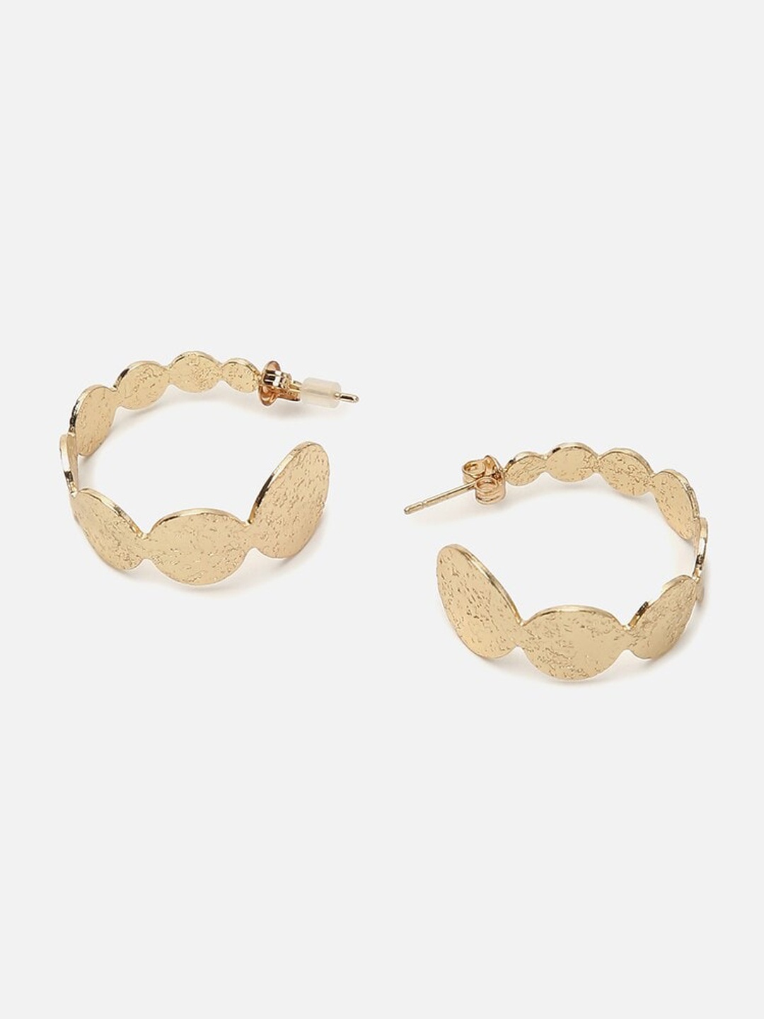 

FOREVER 21 Gold-Plated Contemporary Hoop Earrings