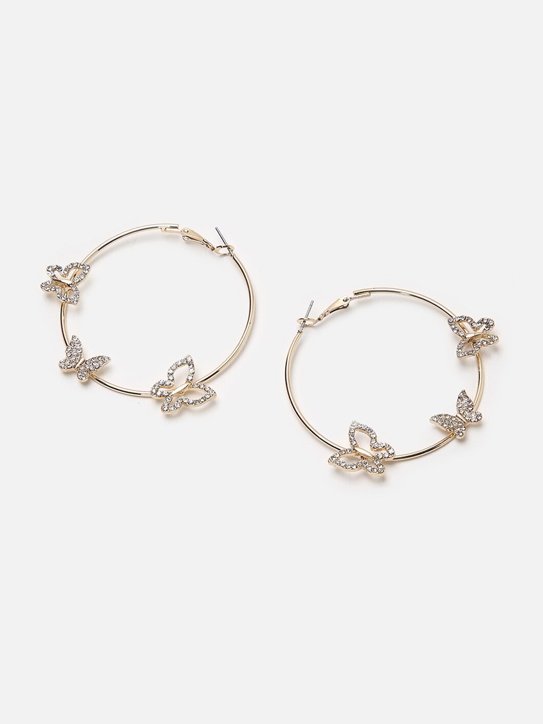 

FOREVER 21 Gold-Plated Contemporary Hoop Earrings