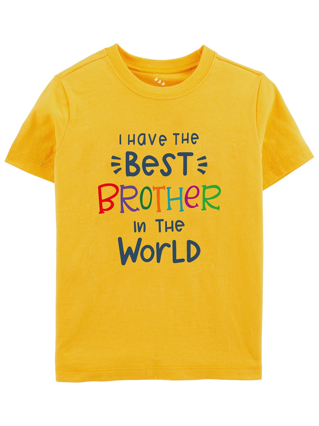 

Zeezeezoo Kids Typography Printed Pure Cotton T-shirt, Yellow