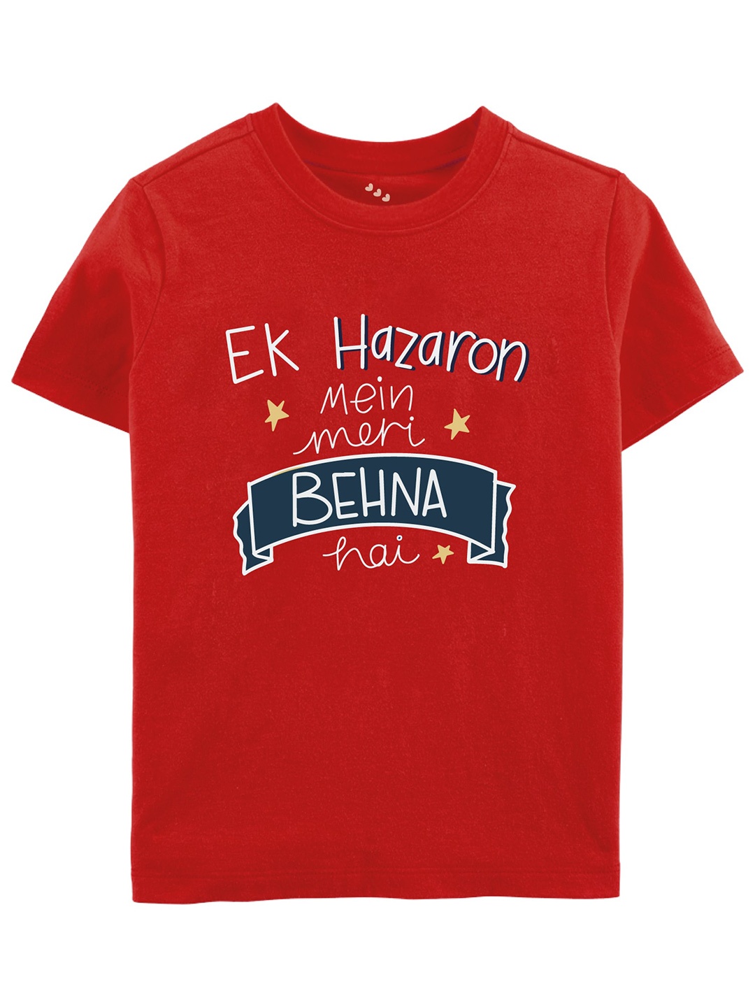 

Zeezeezoo Kids Typography Printed Pure Cotton T-shirt, Red