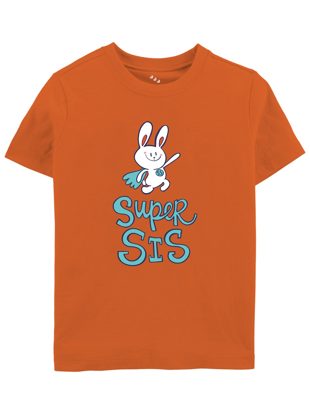 Zeezeezoo Kids Typography Printed Pure Cotton T-shirt, Orange