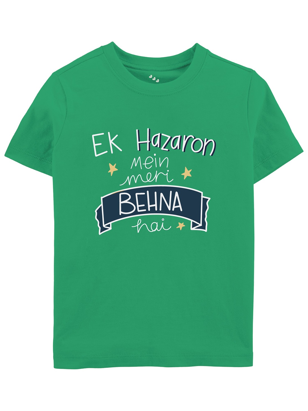 

Zeezeezoo Kids Typography Printed Pure Cotton T-shirt, Green