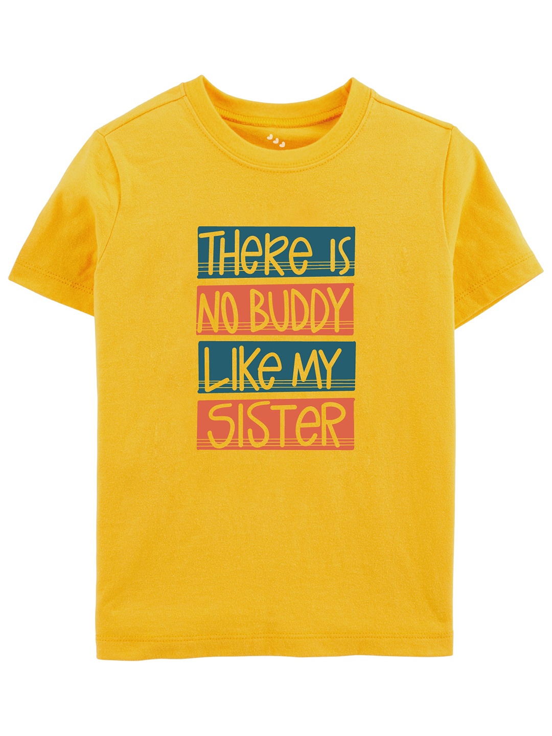 Zeezeezoo Kids Typography Printed Pure Cotton T-shirt, Yellow