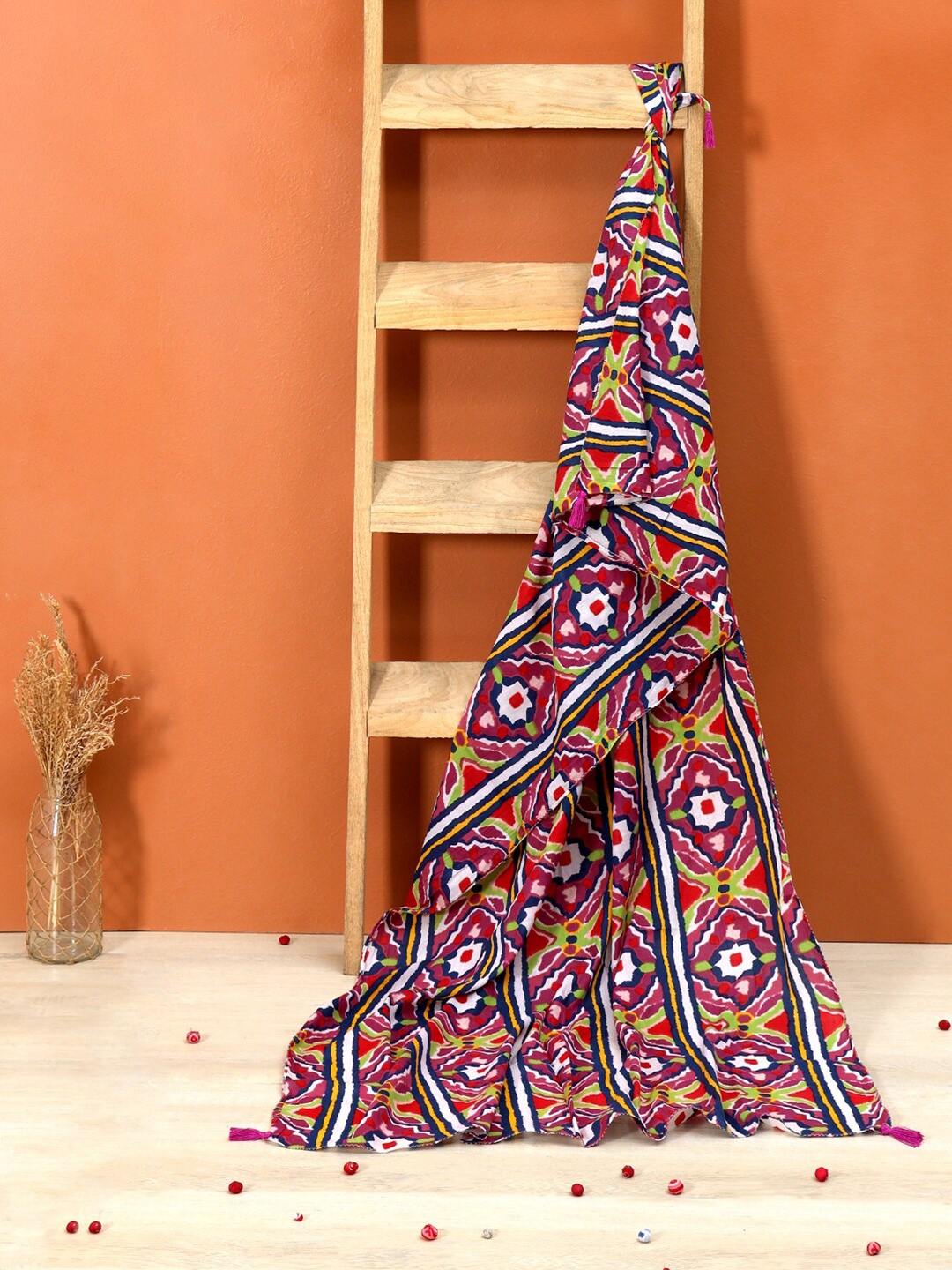 

Contrast Living Women Printed Cotton Scarf, Blue