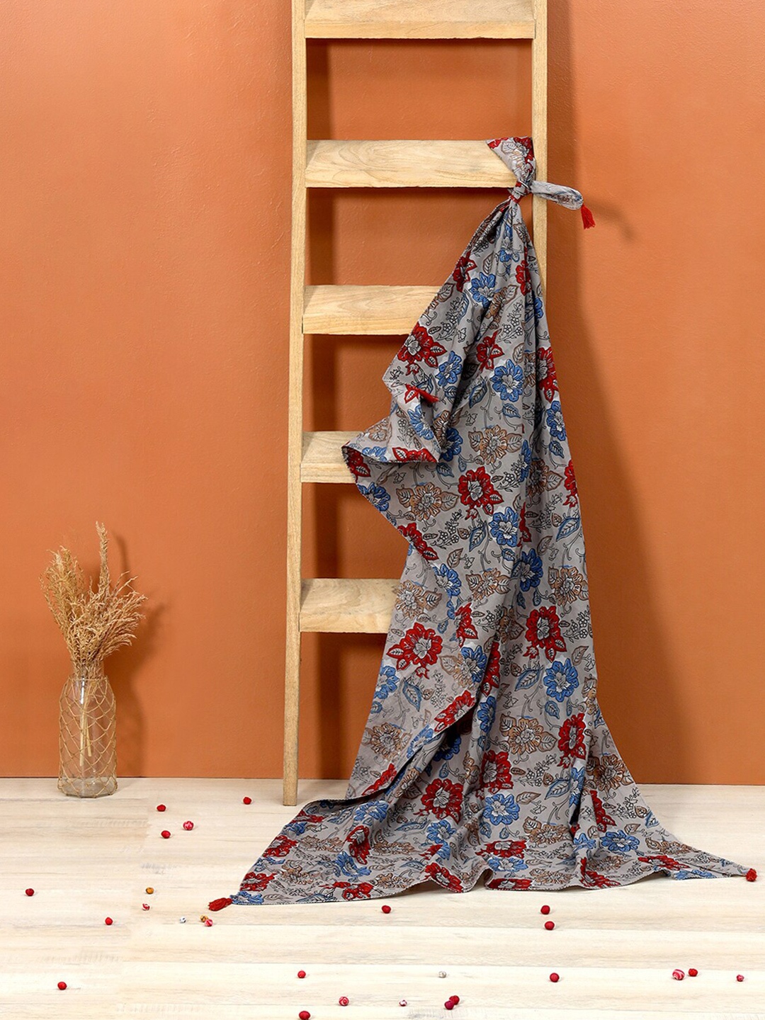 

Contrast Living Women Printed Cotton Scarf, Brown
