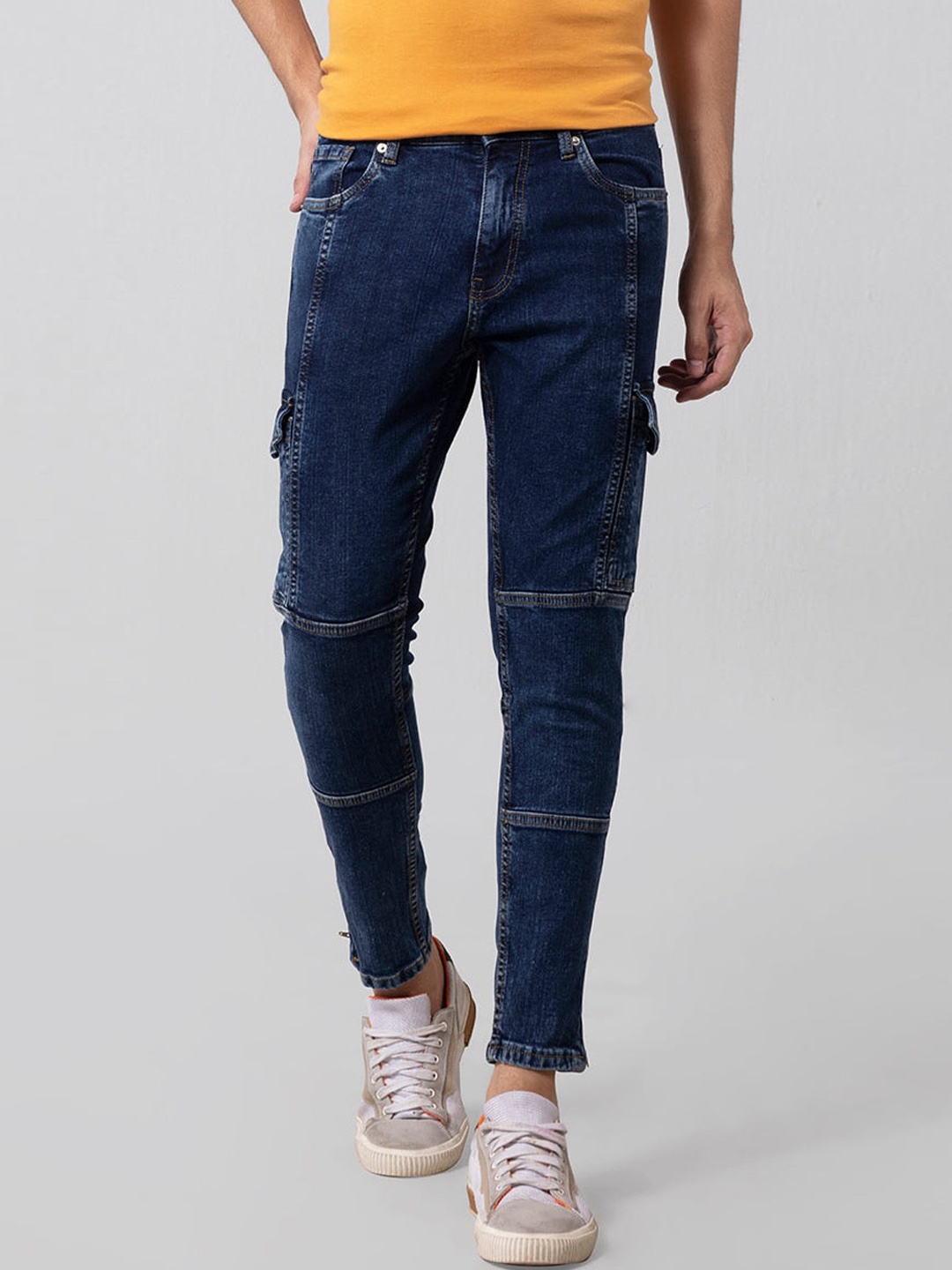 

Snitch Men Blue Skinny Fit Clean Look Cotton Jeans