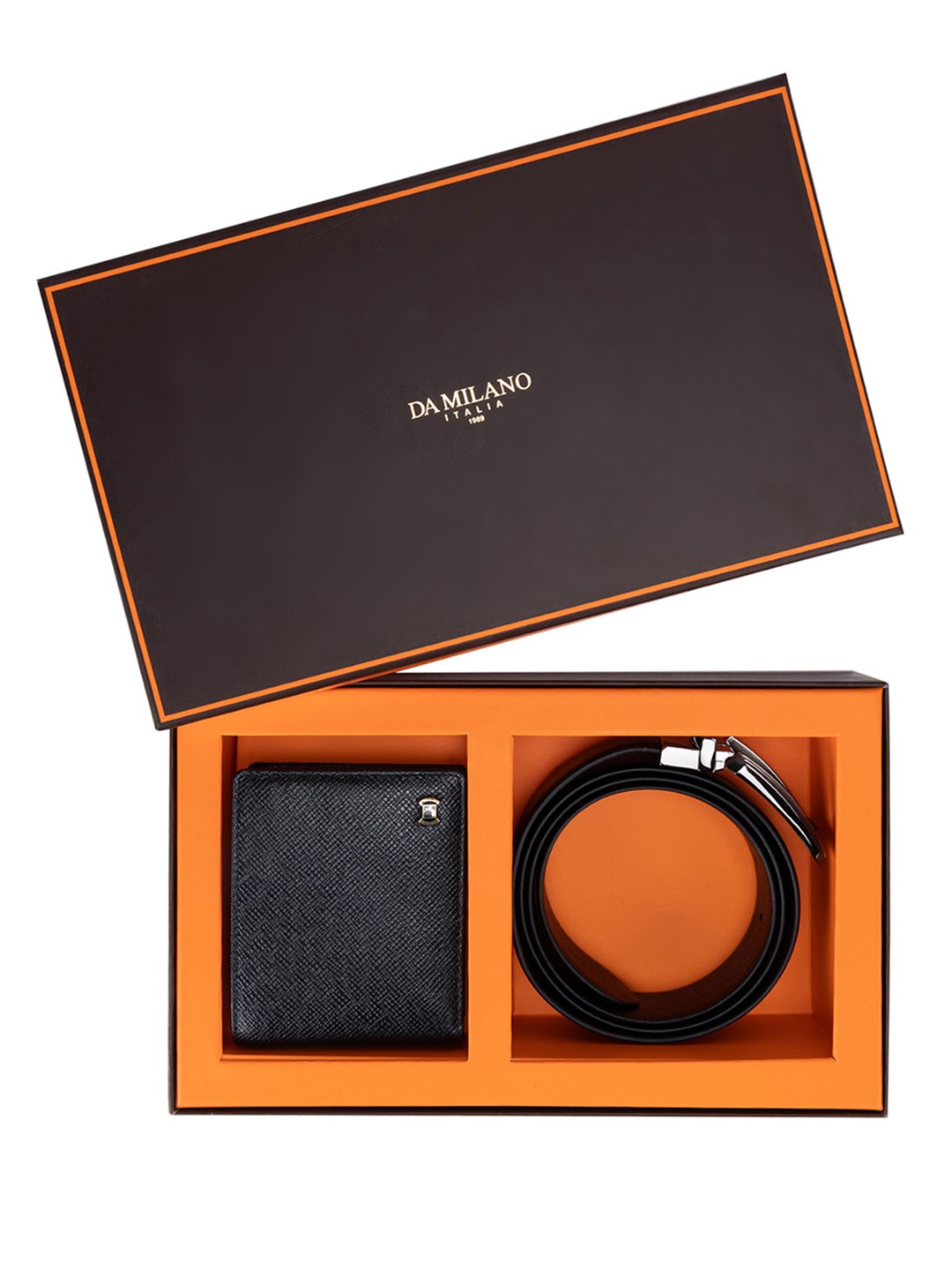 

Da Milano Men Leather Accessory Gift Set, Brown