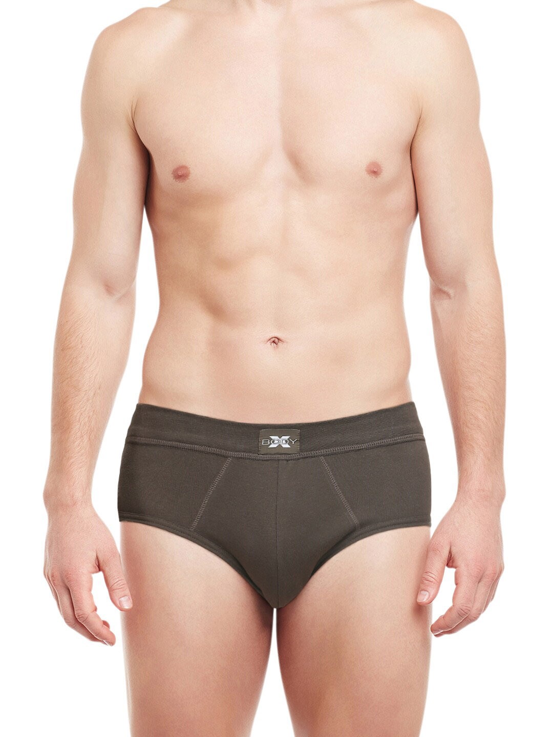 

BODYX Men Low-Rise Basic Briefs BX14B-COFFE-BROWN-XL, Grey