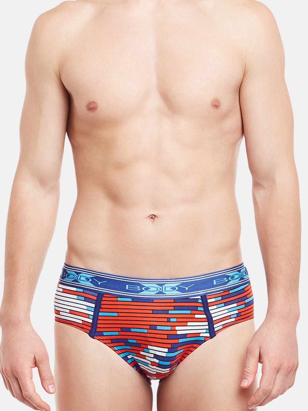 

BODYX Abstract Printed Hipster Brief BX01B-PRINT-3-S, Red