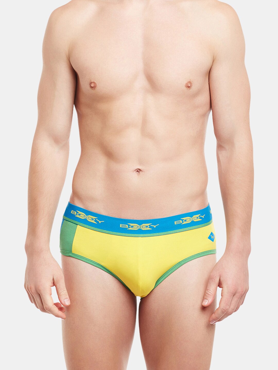 

BODYX Men Colourblocked Low Rise Basic Briefs BX02B-YELLOW-XL