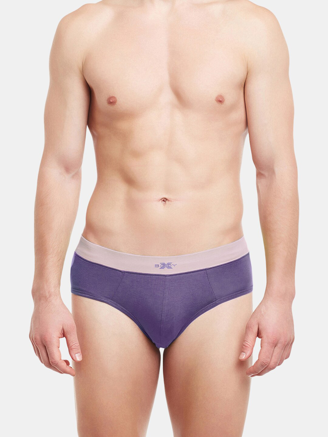 

BODYX Men Low-Rise Basic Briefs BX07B-MULLED-GRAPES-S, Purple