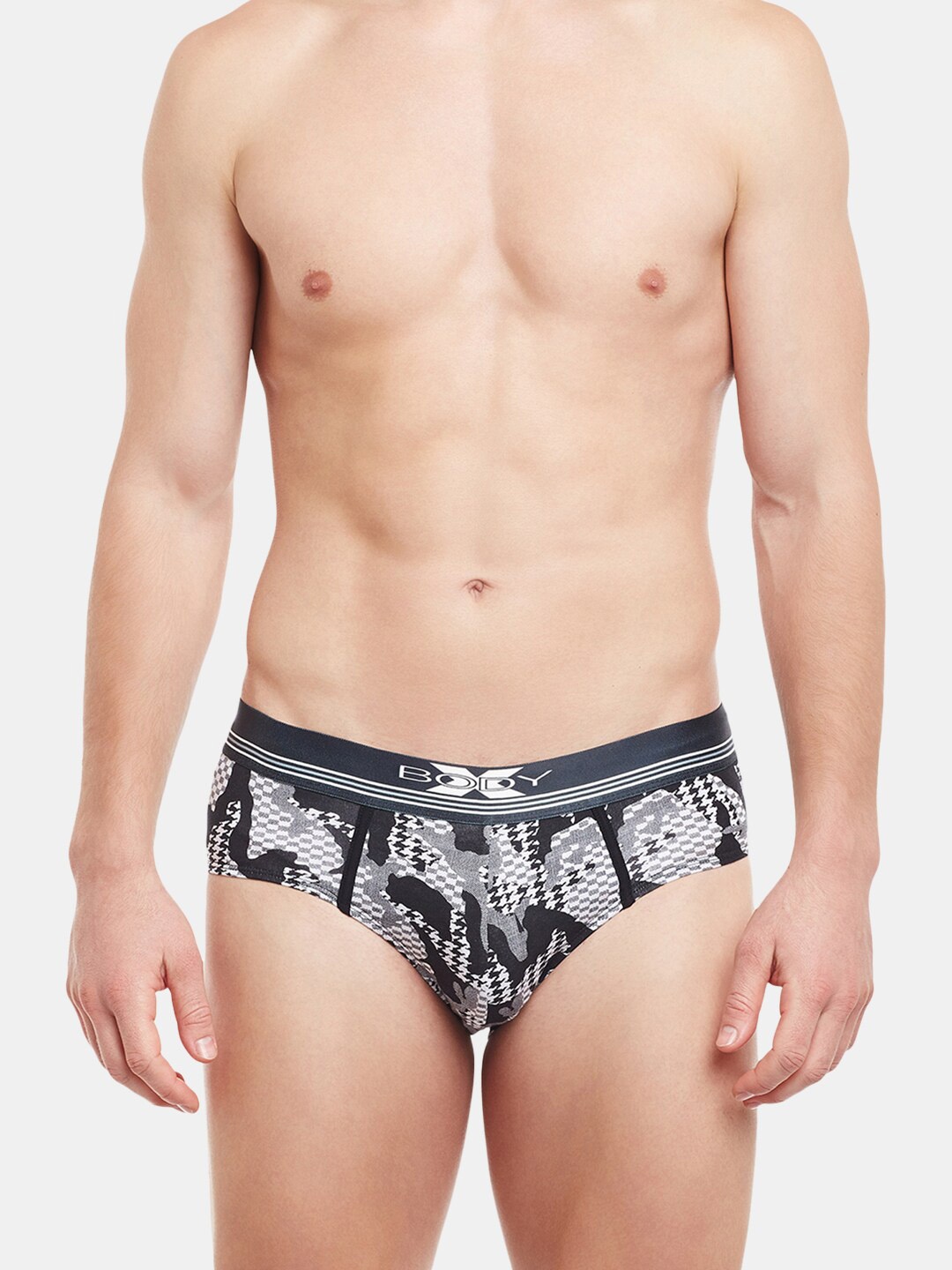 

BODYX Abstract Printed Basic Briefs BX01B-PRINT-5-XL, Black