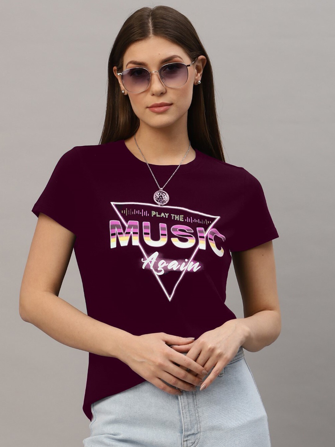 

Nimble Typographic Printed Cotton T-shirt, Maroon