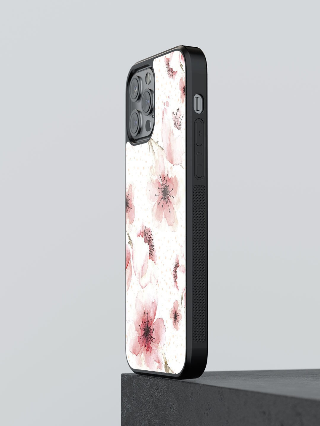 

macmerise Peach Pastels Design Glass iPhone 13 Pro Phone Back Case, White