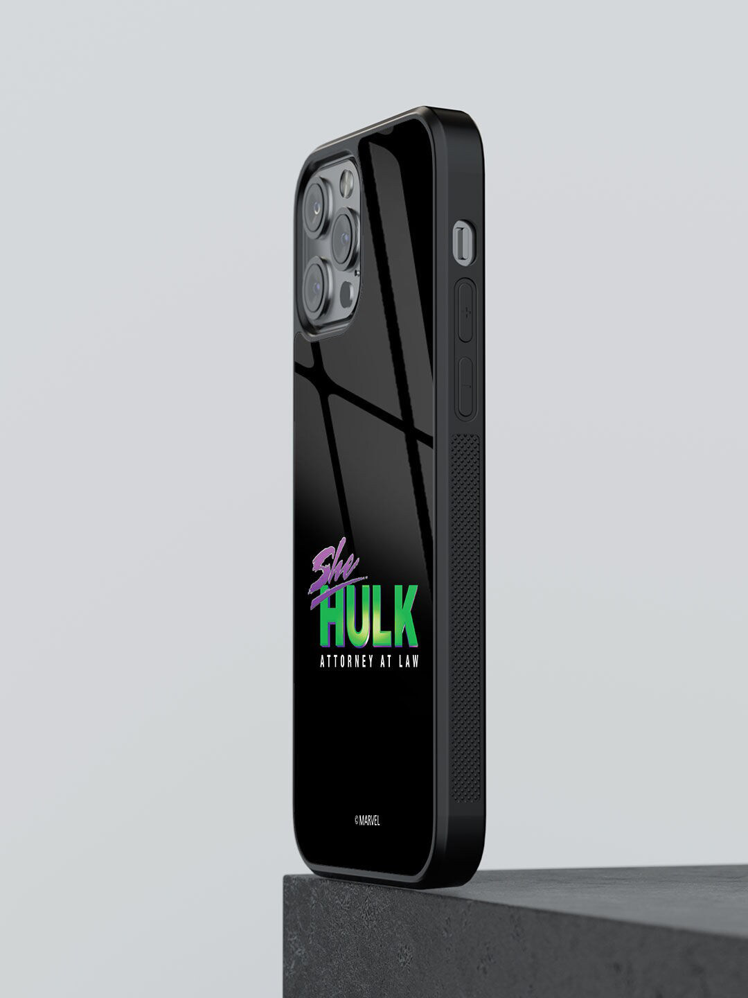 

macmerise She Hulk Logo Printed Reveal Design iPhone 13 Pro Back Case, Black