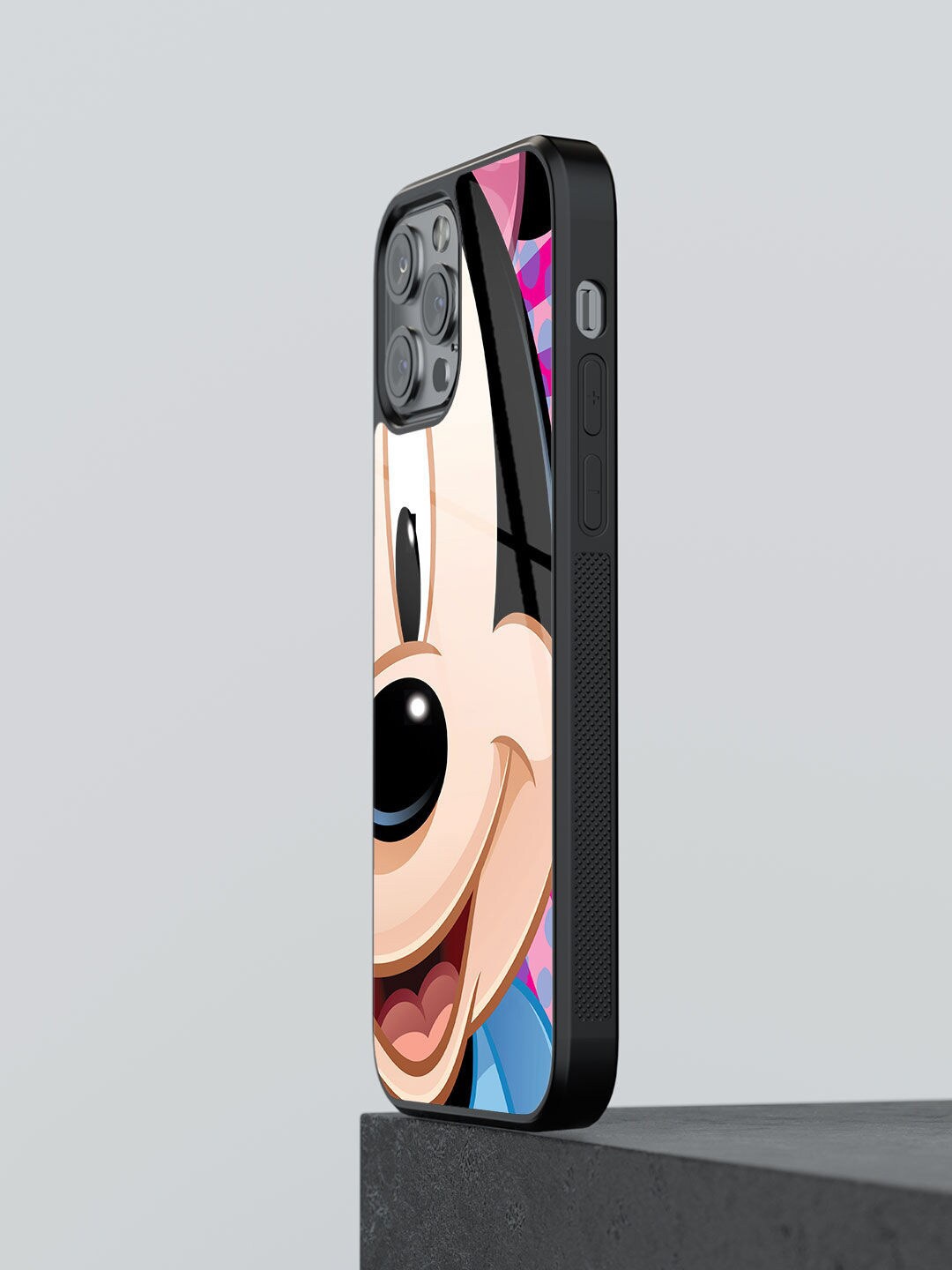 

macmerise Zoom Up Minnie Design iPhone 13 Pro Glass Case, Beige