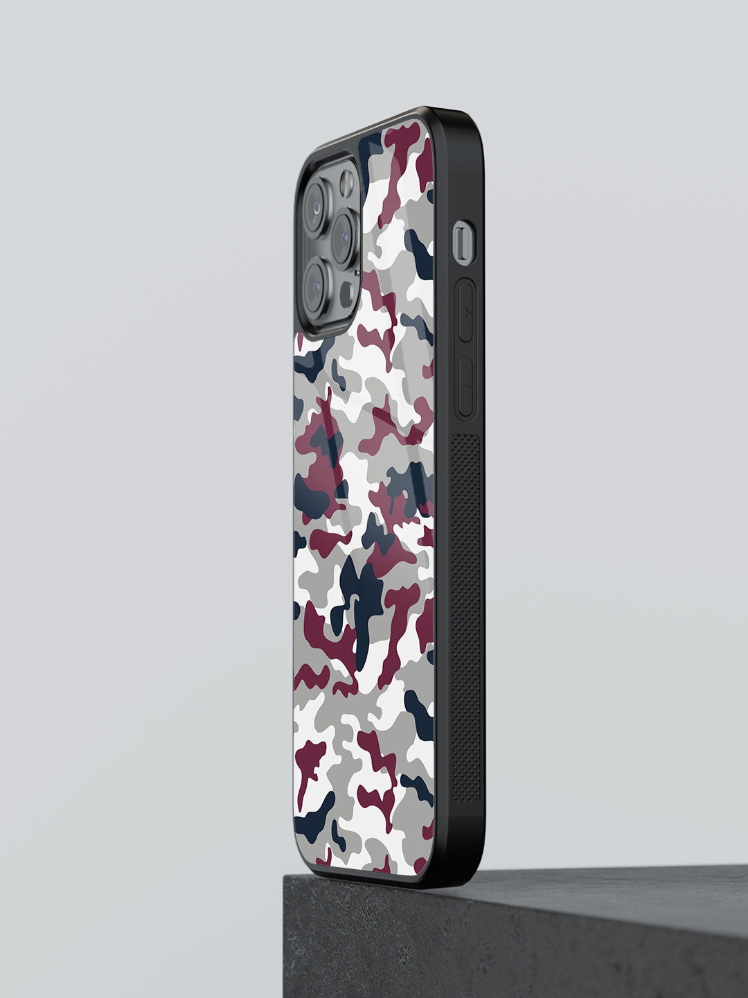 

macmerise iPhone 13 Pro Camo Special Forces Design Glass Phone Back Case, White