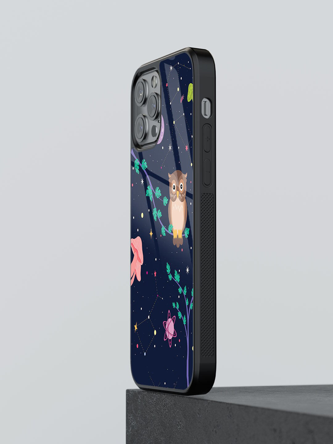 

macmerise Space Owl Design iPhone 13 Pro Back Case, Blue