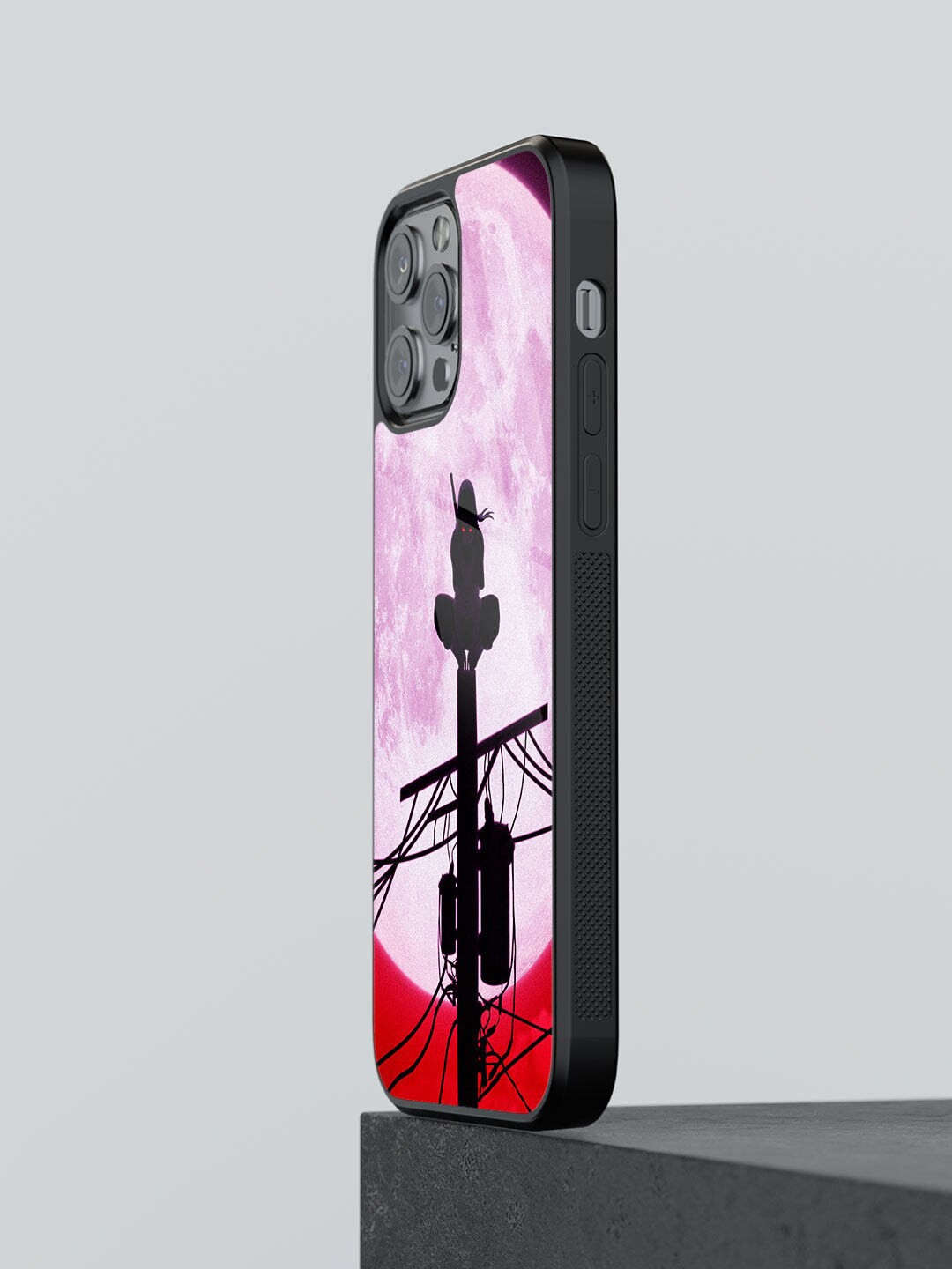 

macmerise Itachi Uchiha Design Glass iPhone 13 Pro Back Case, Pink