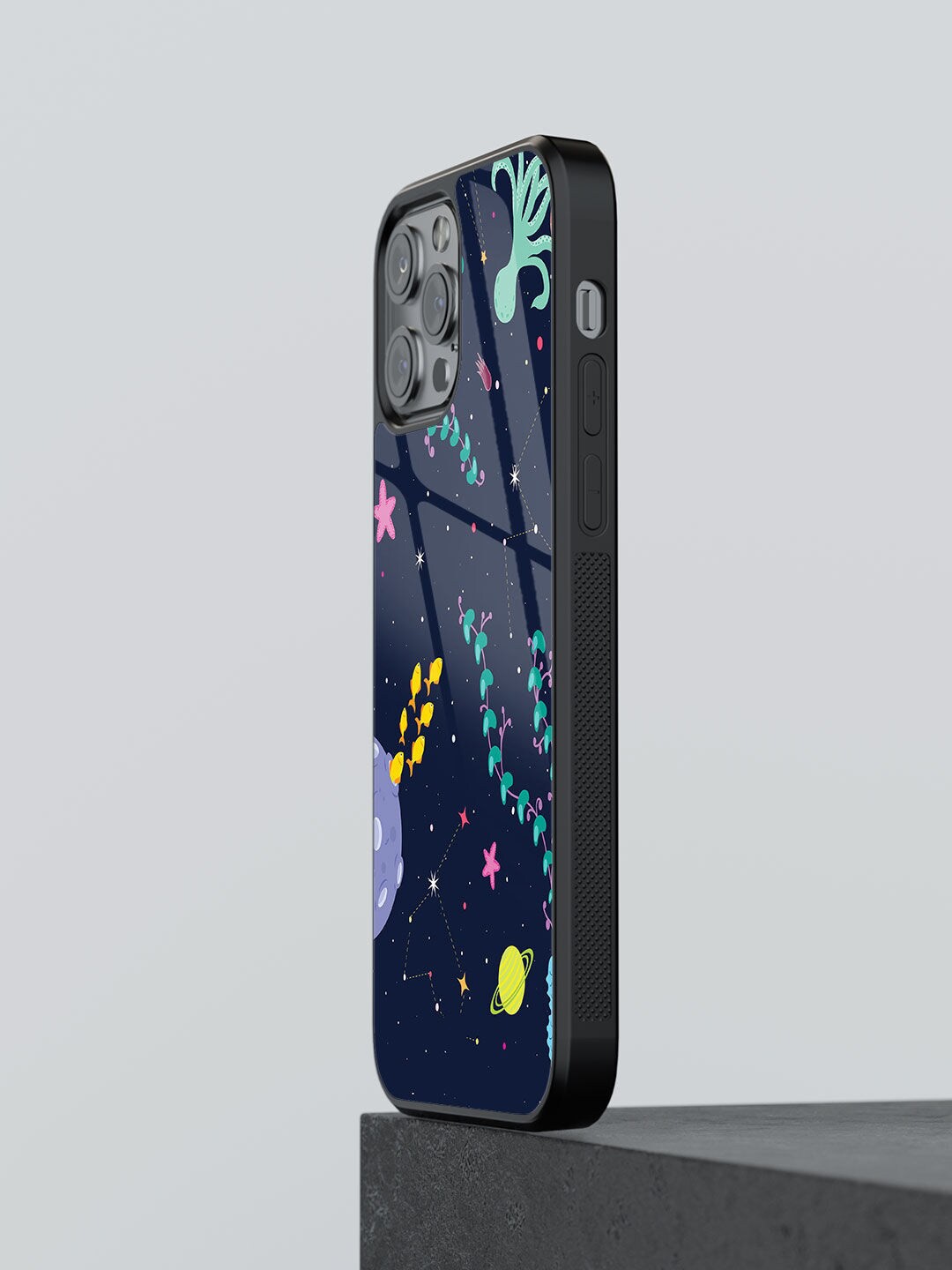 

macmerise Space Aquarium Design iPhone 13 Pro Back Case, Blue