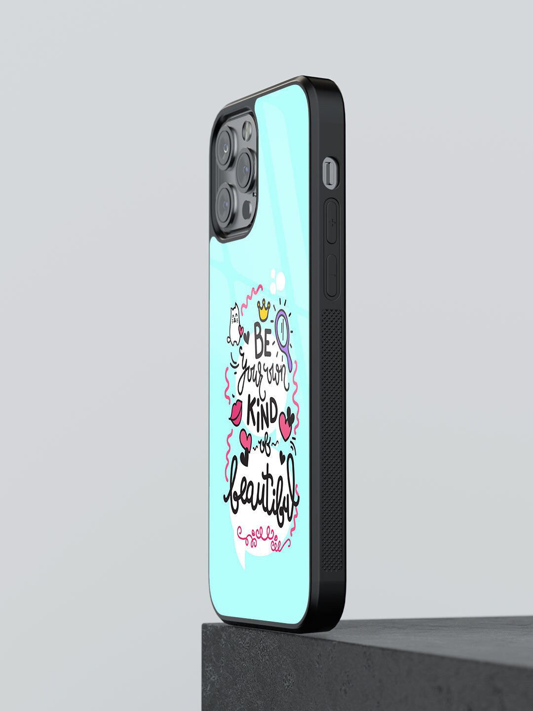

macmerise Be Your Own Kind Of Beautiful Printed iPhone 13 Pro Phone Back Case, Blue
