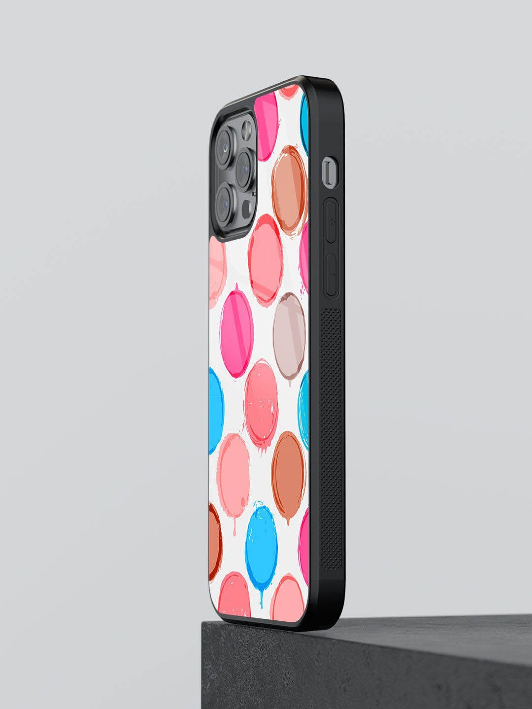 

macmerise Printed Polka Dot Canvas Design iPhone 13 Pro Back Case, Pink