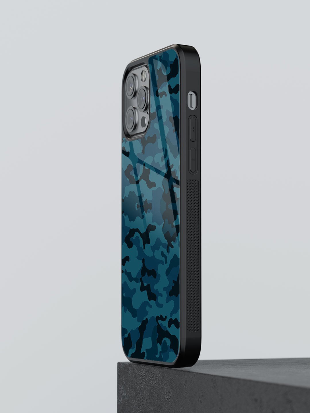 

macmerise Camouflage Printed iPhone 13 Pro Phone Back Case, Blue