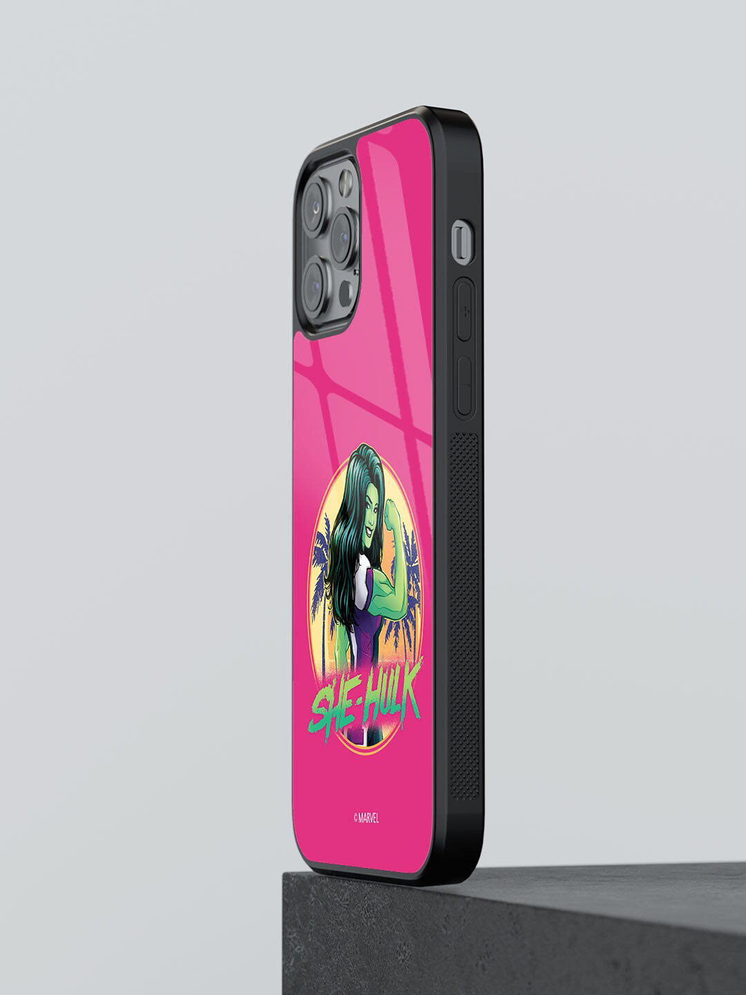 

macmerise She Hulk Pose Design Printed iPhone 13 Pro Back Case, Pink