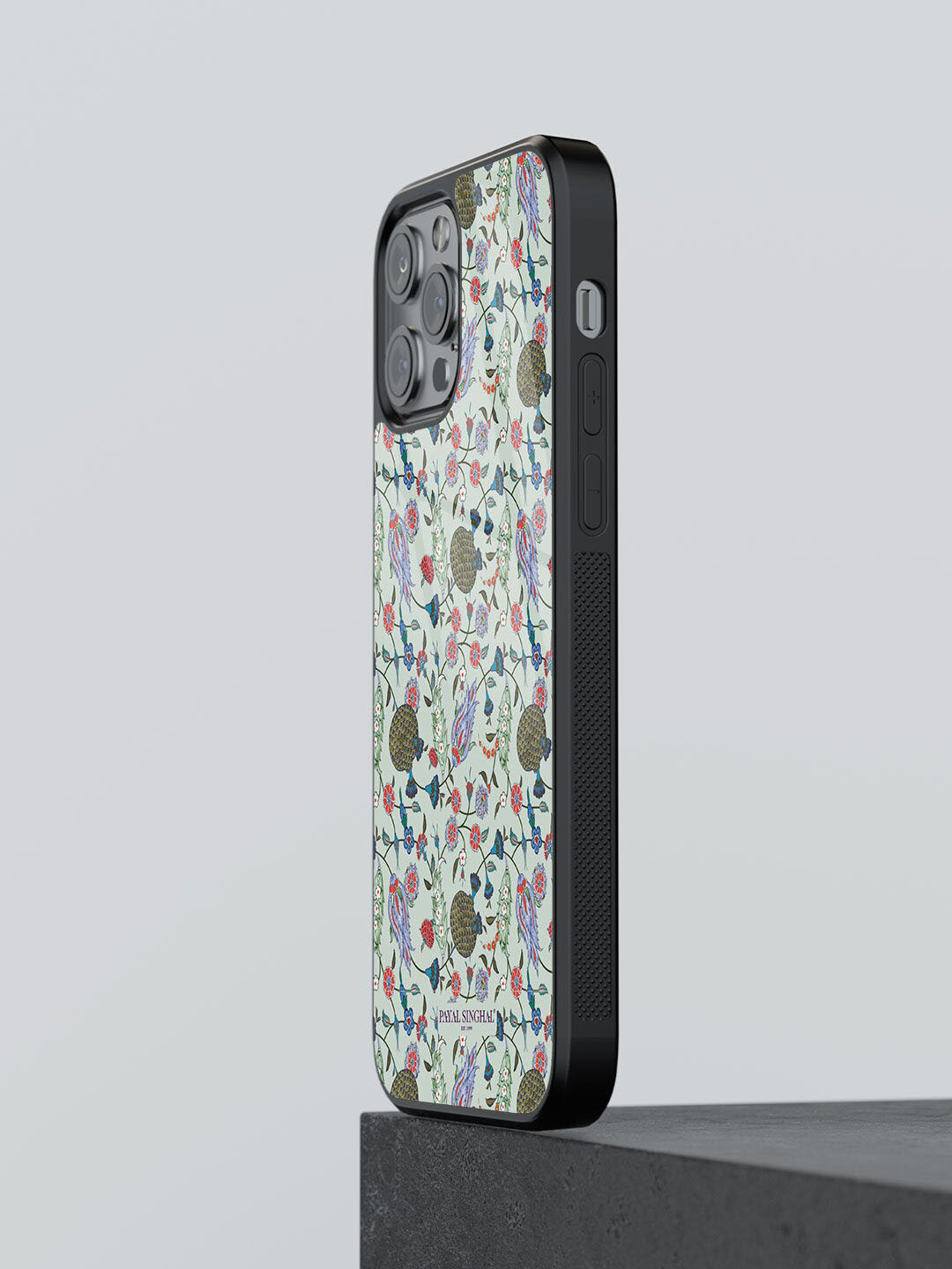 

macmerise Floral Printed iPhone 13 Pro Phone Back Case, Green