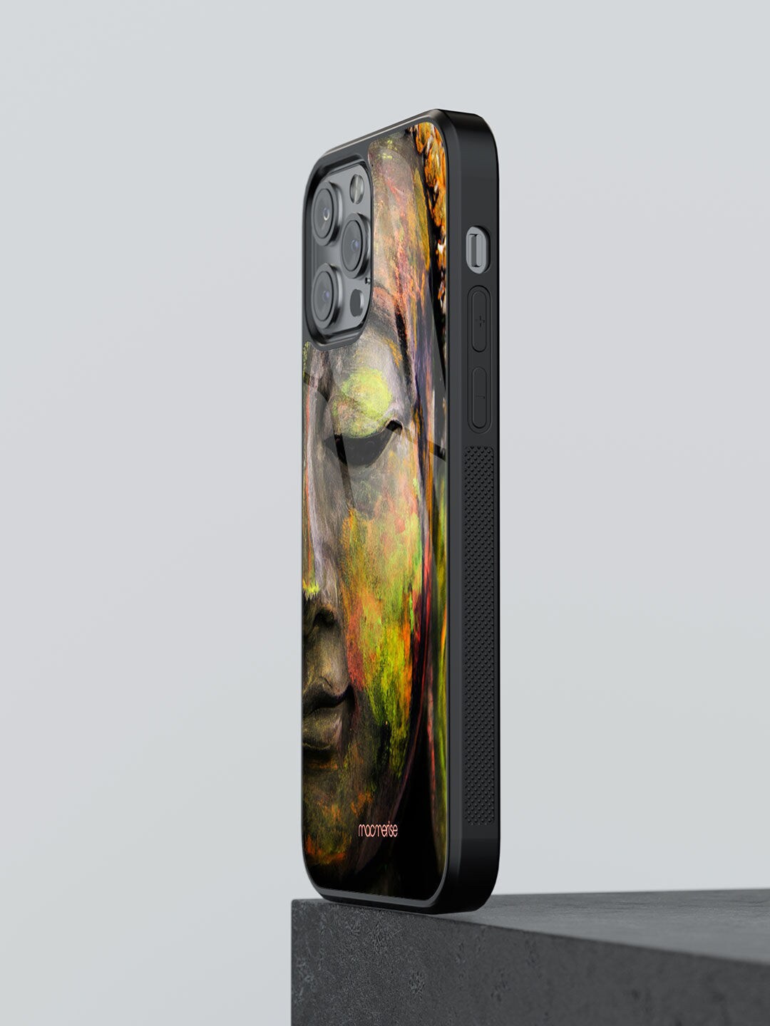 

macmerise Buddha Art Printed iPhone 13 Pro Phone Back Case, Green