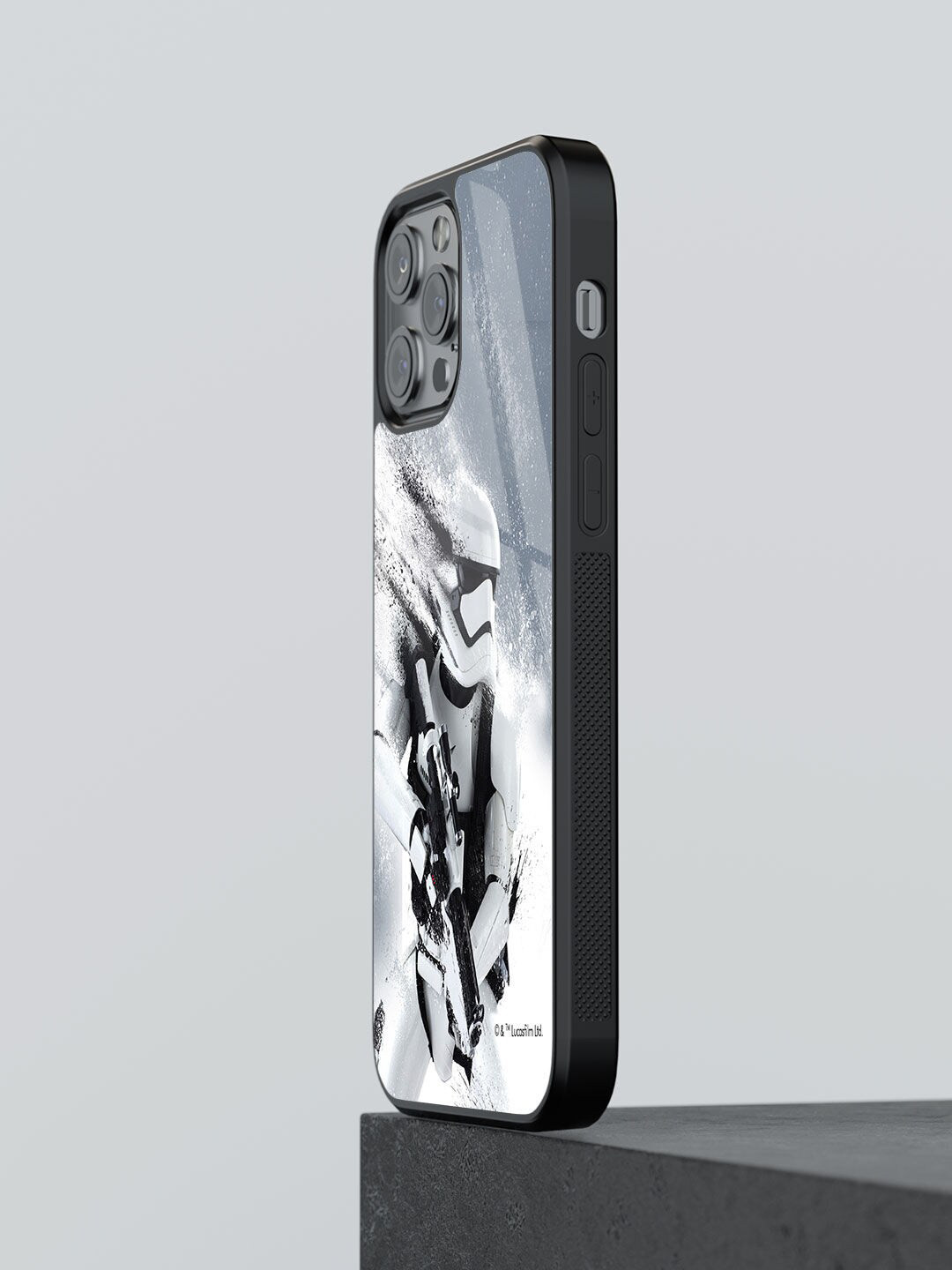 

macmerise Trooper Storm Design iPhone 13 Pro Glass Case, Grey