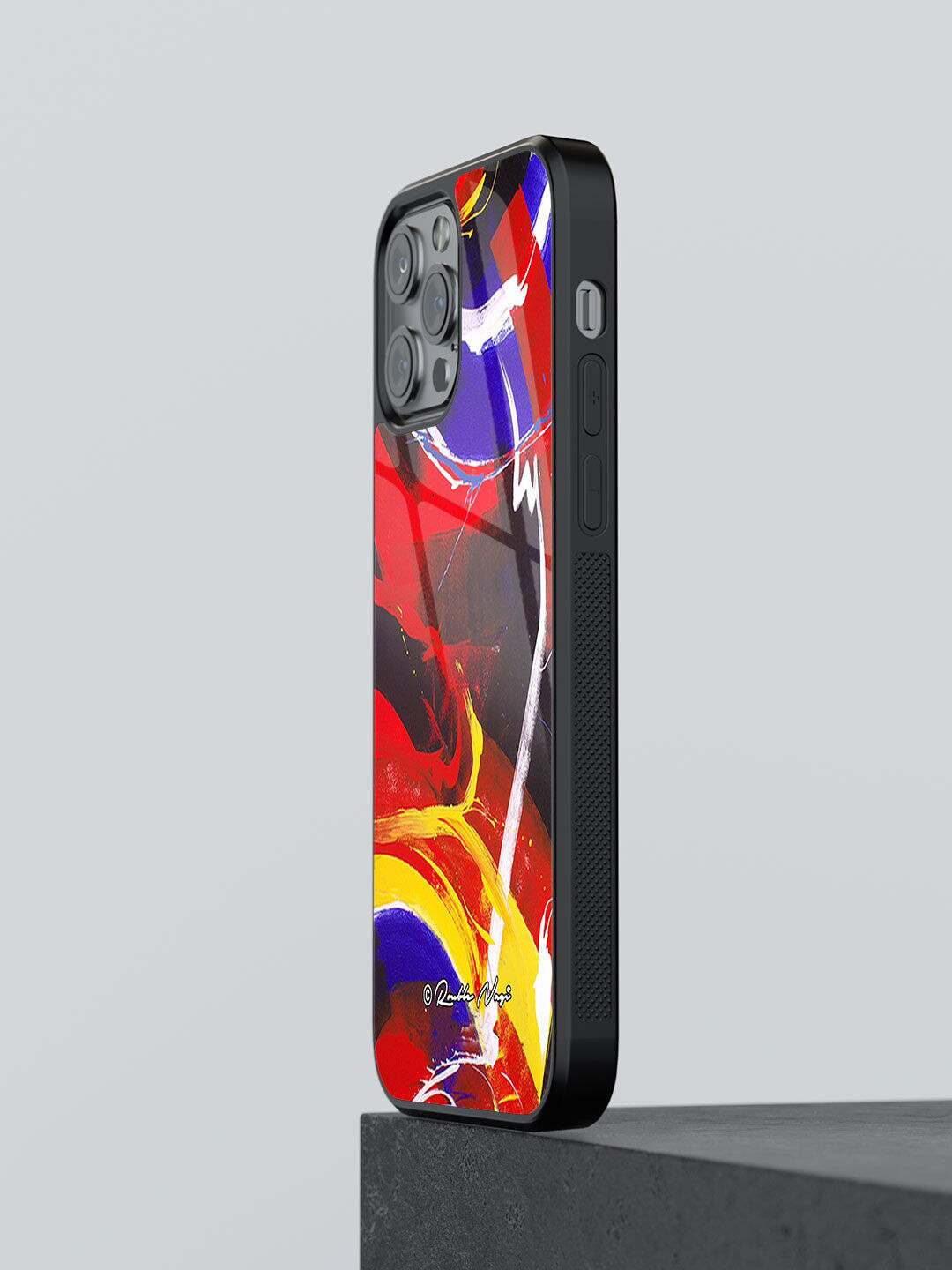 

macmerise New World Design Printed iPhone 13 Pro Phone Back Case, Red