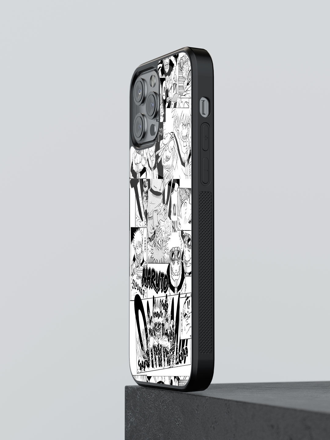 

macmerise Naruto Collage Design Glass iPhone 13 Pro Phone Back Case, White
