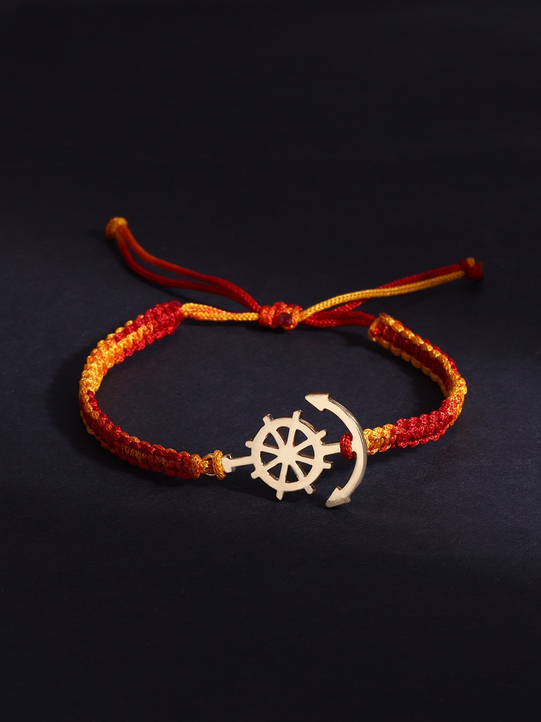 

MINUTIAE Anchor Symbol Mantra Charm Rakhi, Gold