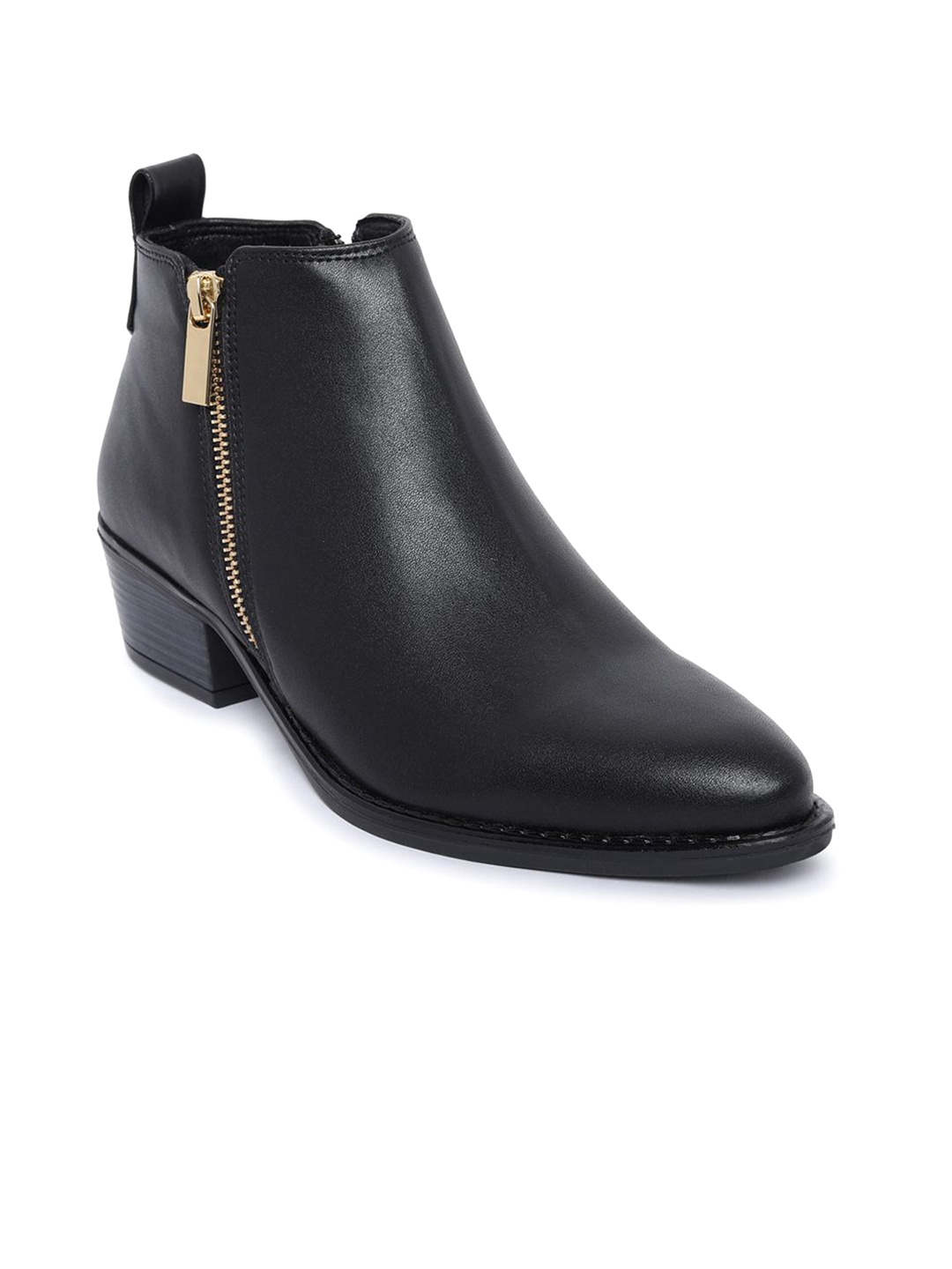 

PEPITOES Women Mid Top Block-Heeled Regular Boots, Black