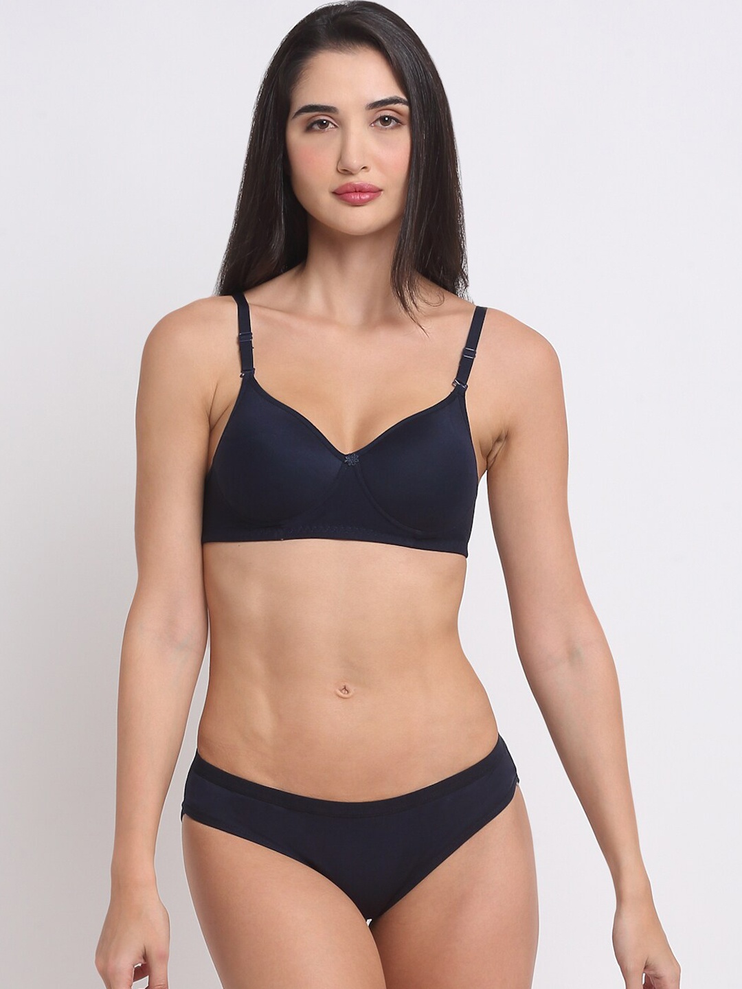 

Ennoble Lightly Padded Briefs Lingerie Set ENBBAPLEN20003_30, Blue