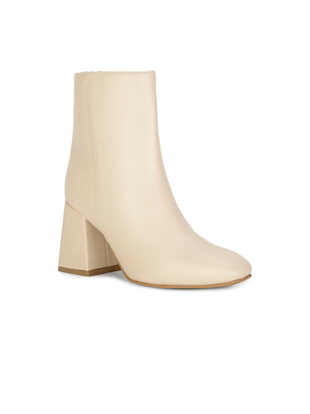 

Bata Women ZENDAYA Mid Top Block-Heel Regular Boots, Beige