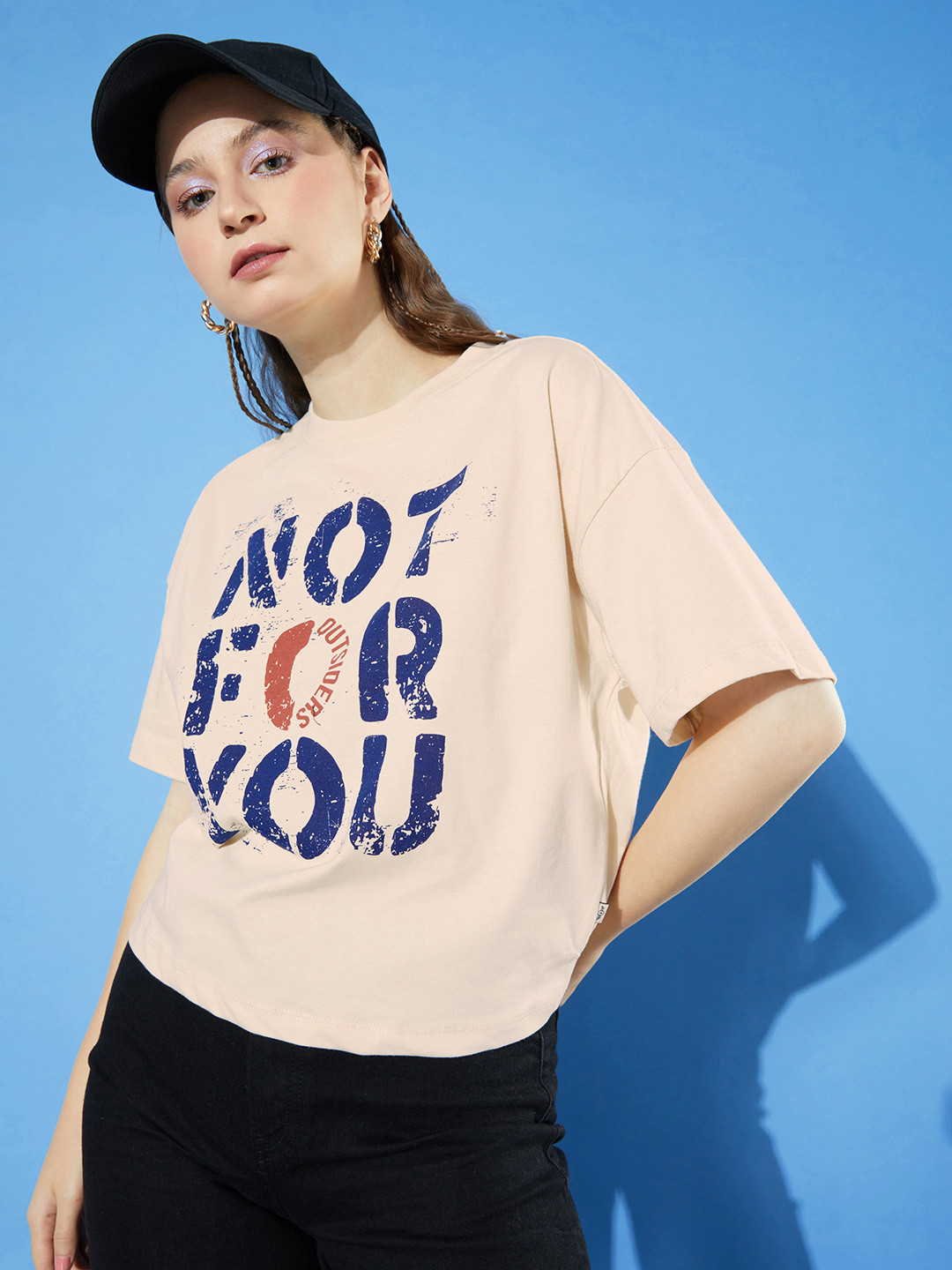 

The Roadster Lifestyle Co. Typography Printed T-shirt, Beige