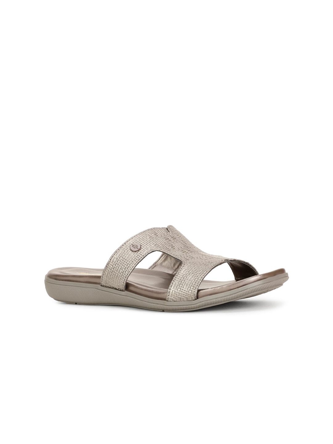 

Bata Textured Open Toe Flats, Grey