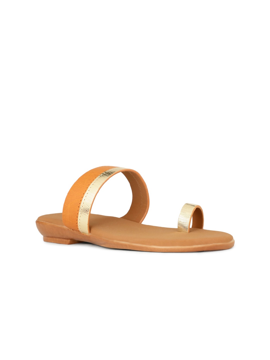 

Bata Textured One Toe Flats, Tan