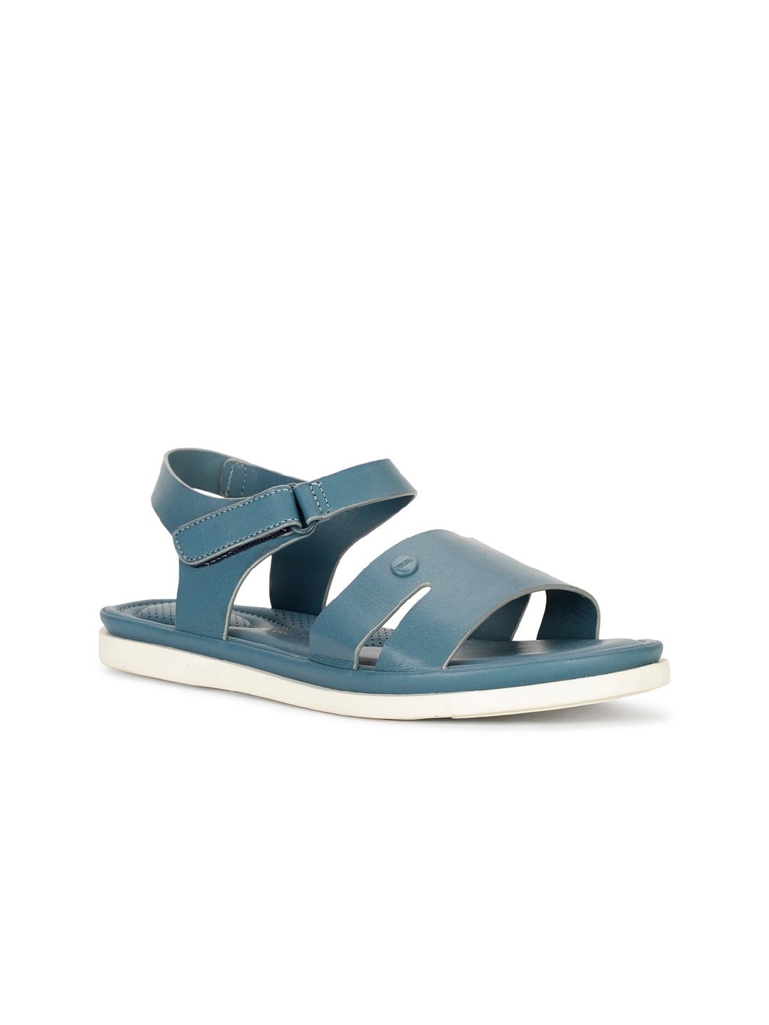 

Bata comfit Laser Cut Open Toe Flats, Blue