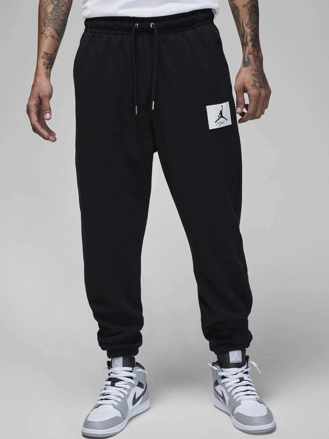 

Nike Men Jordan Flight Fleece Logo Printed Joggers, Black