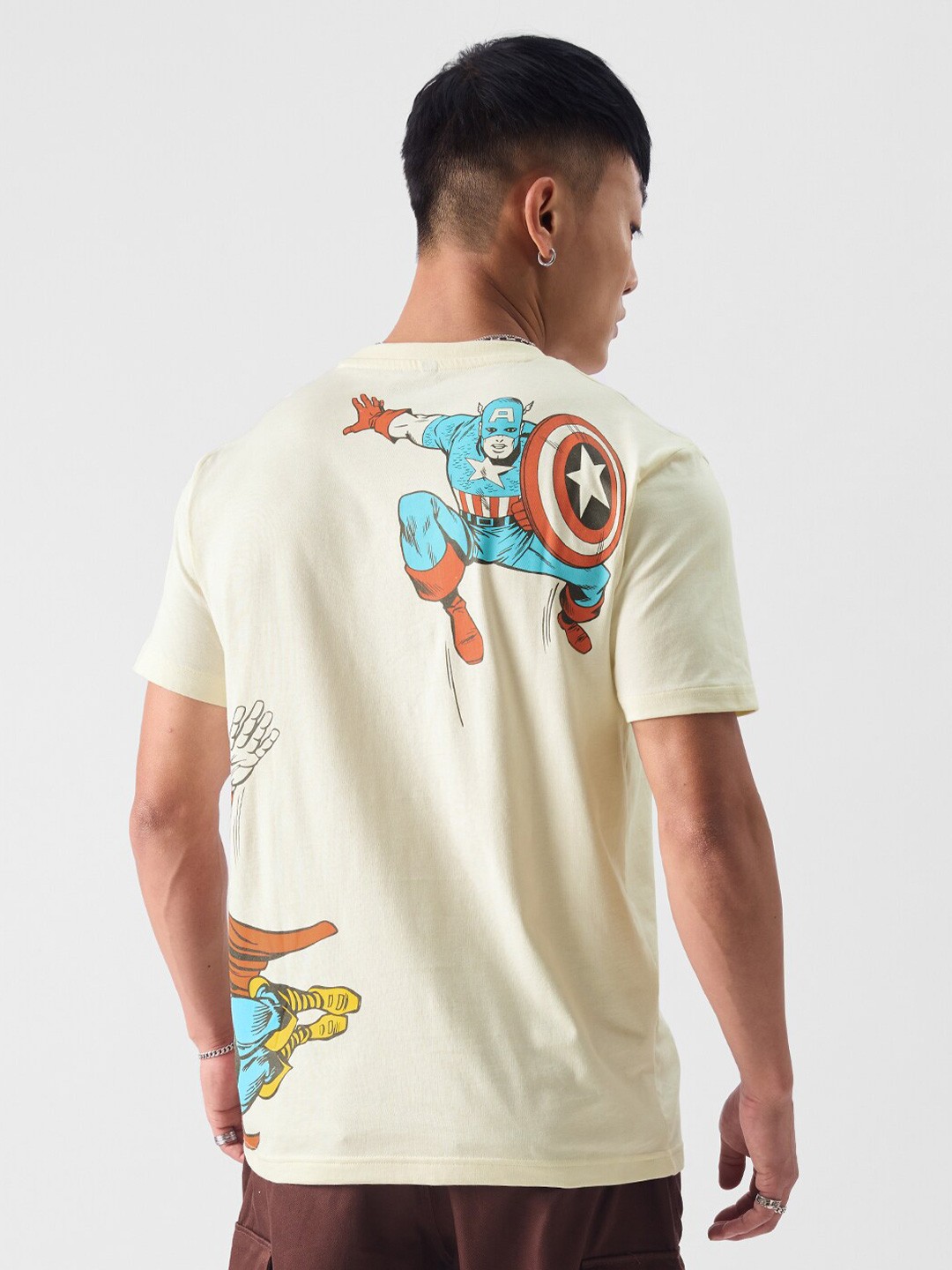 

The Souled Store Yellow Marvel Printed Pure Cotton T-shirt