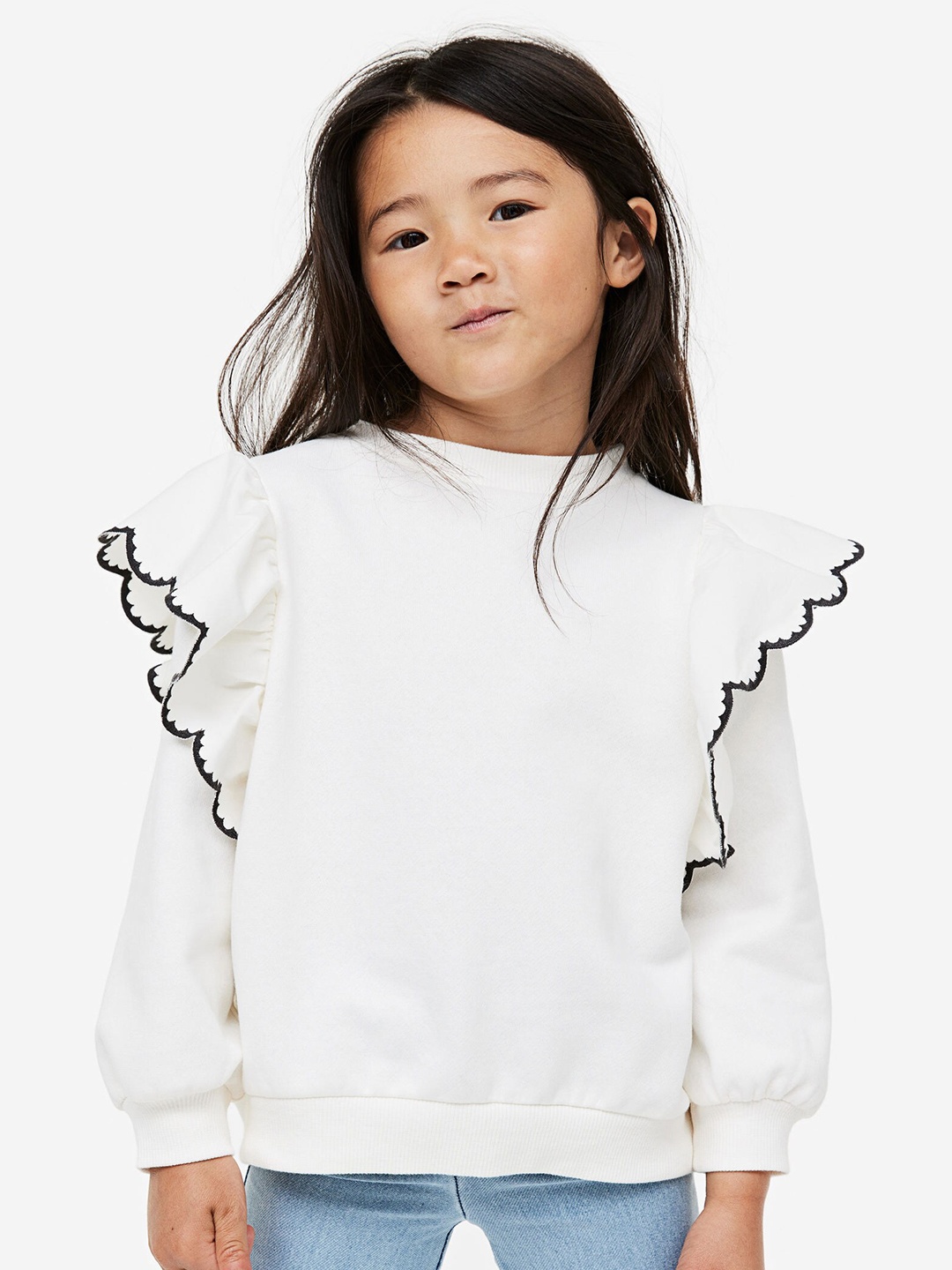 

H&M Girls Sweatshirt, White