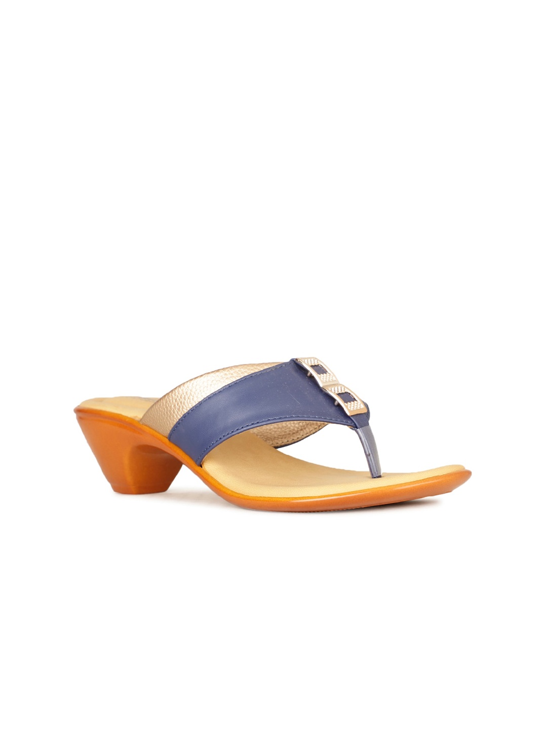 

Bata Textured Open Toe Kitten Heels, Blue
