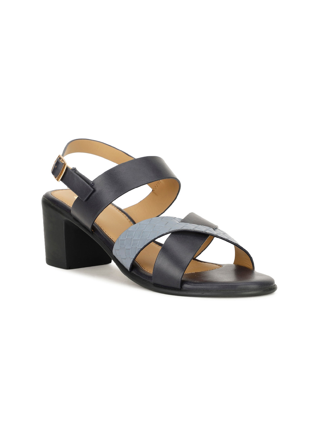

Bata Open Toe Block Heels, Navy blue