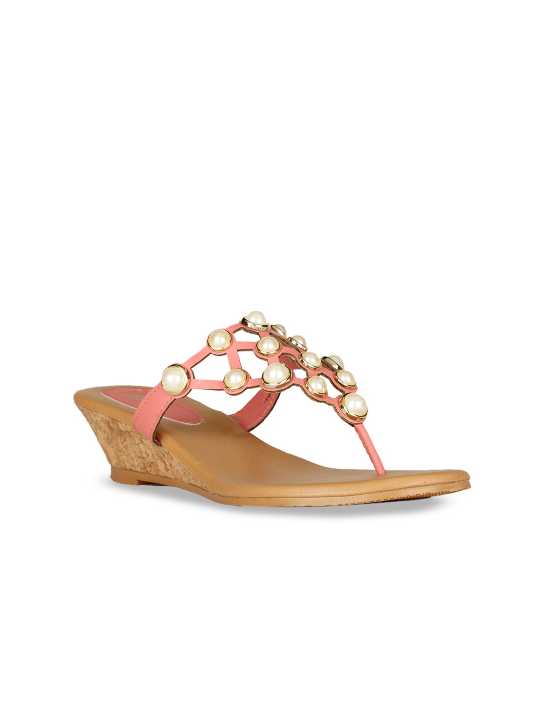 

Bata Embellished Open Toe Wedges, Pink