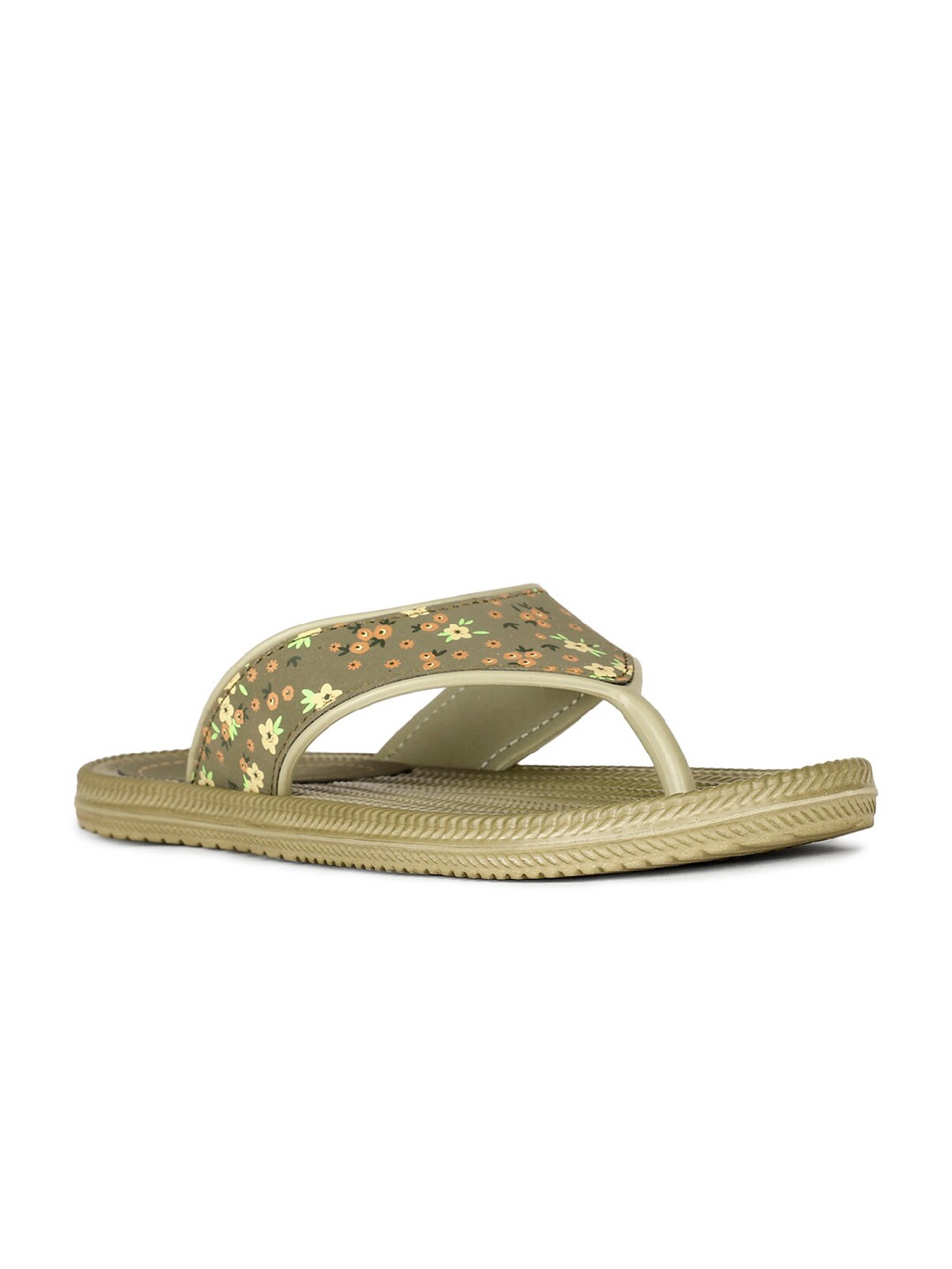 

Bata Women Printed Thong Flip-Flops, Olive